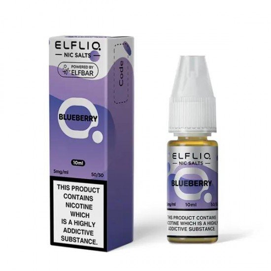 Blueberry Nic Salt E-Liquid by Elf Bar Elfliq Salts 10ml